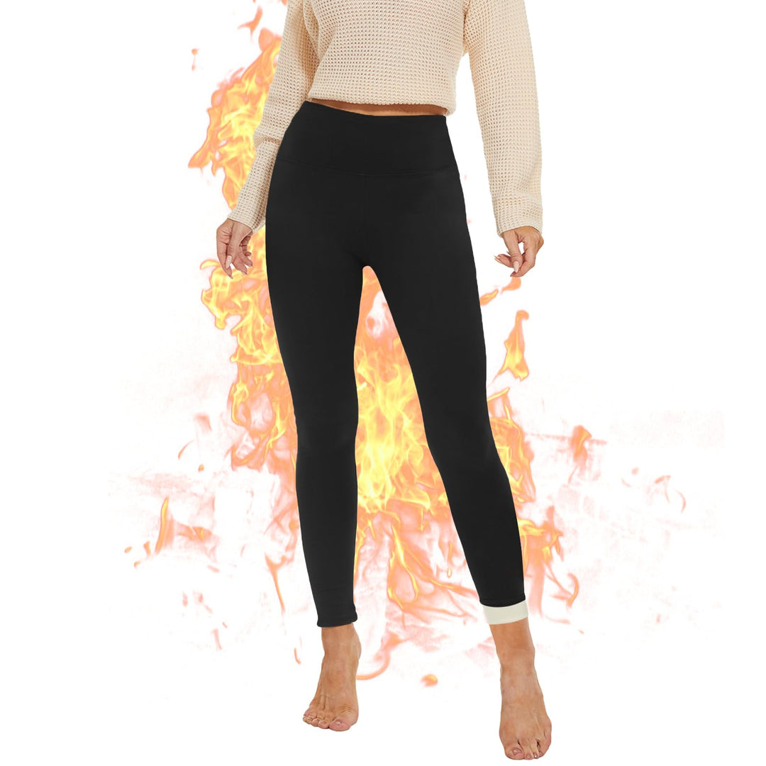 Thermo Leggings Damen Gefüttert Leggings Fleece Thermohose Verdickte Plüsch Leggins Blickdicht Samt