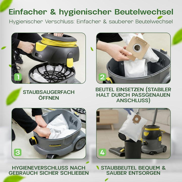 20 Staubsaugerbeutel passend für Kärcher Staubbeutel 6.904-084.0, 6.904-333.0, Serie Kärcher T7/1, T