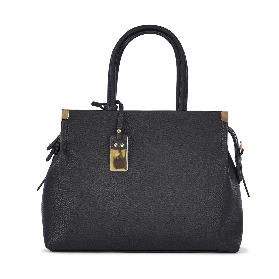 Gabor bags Gela Damen Shopper Umhängetasche Reissverschluss Beige 35 x 13,5 x 24 Schwarz, 35 x 13,5
