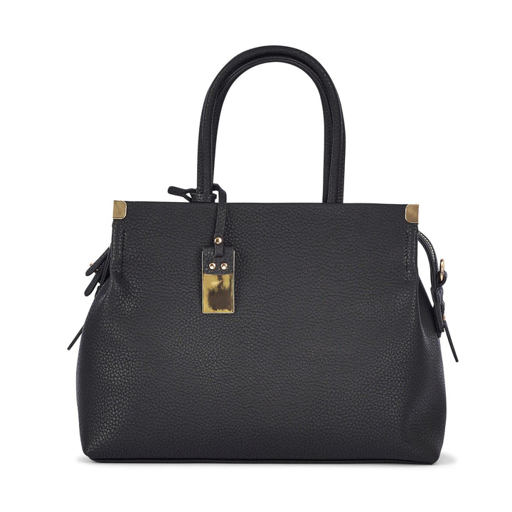 Gabor bags Gela Damen Shopper Umhängetasche Reissverschluss Beige 35 x 13,5 x 24 Schwarz, 35 x 13,5