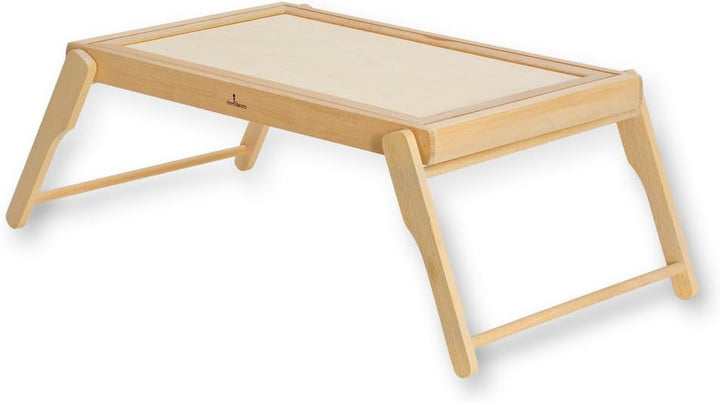 Bett-Tablett mit Buchhalter/Laptoptisch - Buche Natur