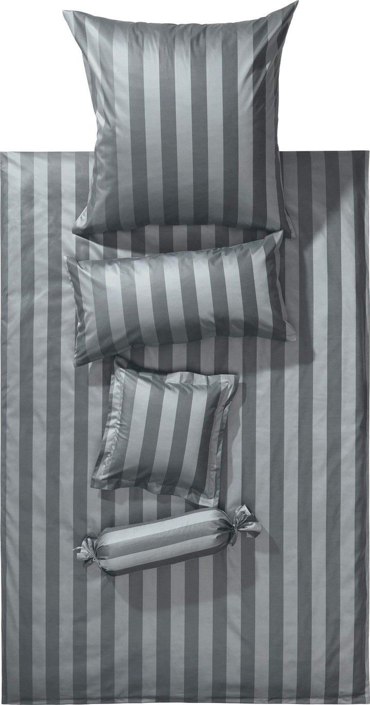 Curt Bauer Damast Bettwäsche Como stahlgrau 1 Bettbezug 135 x 200 cm + 1 Kissenbezug 80 x 80 cm 1 Be