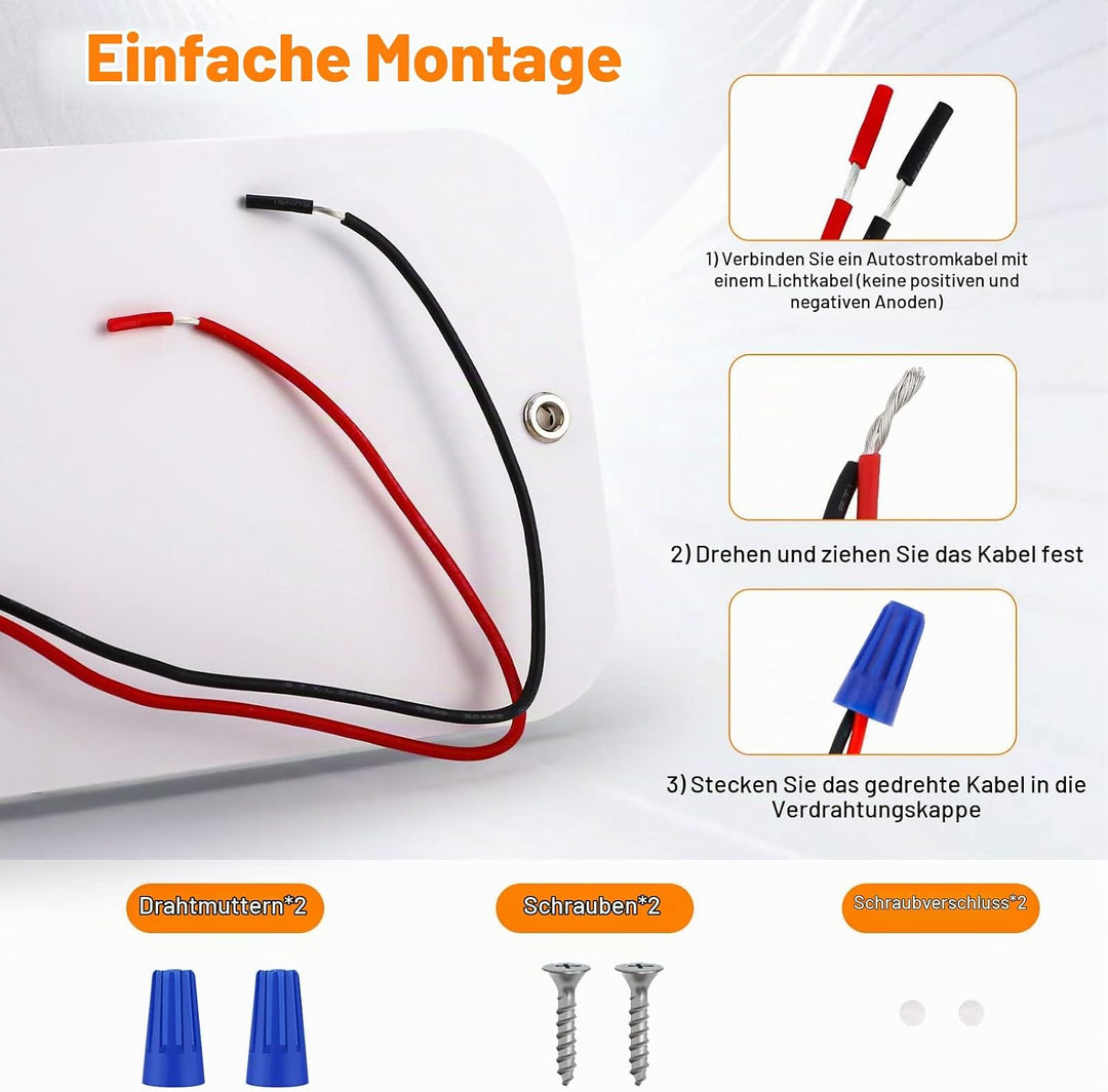 Kriogor 2 stück LED Deckenleuchte 12v Wohnmobil mit Schalter mit Fernbedienung, 4 Modi, 3 Einstellun