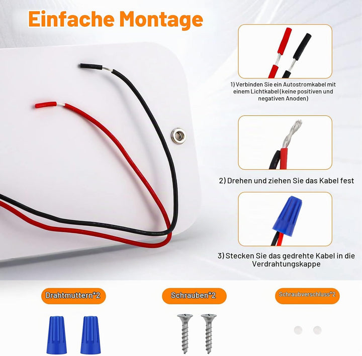 Kriogor 2 stück LED Deckenleuchte 12v Wohnmobil mit Schalter mit Fernbedienung, 4 Modi, 3 Einstellun