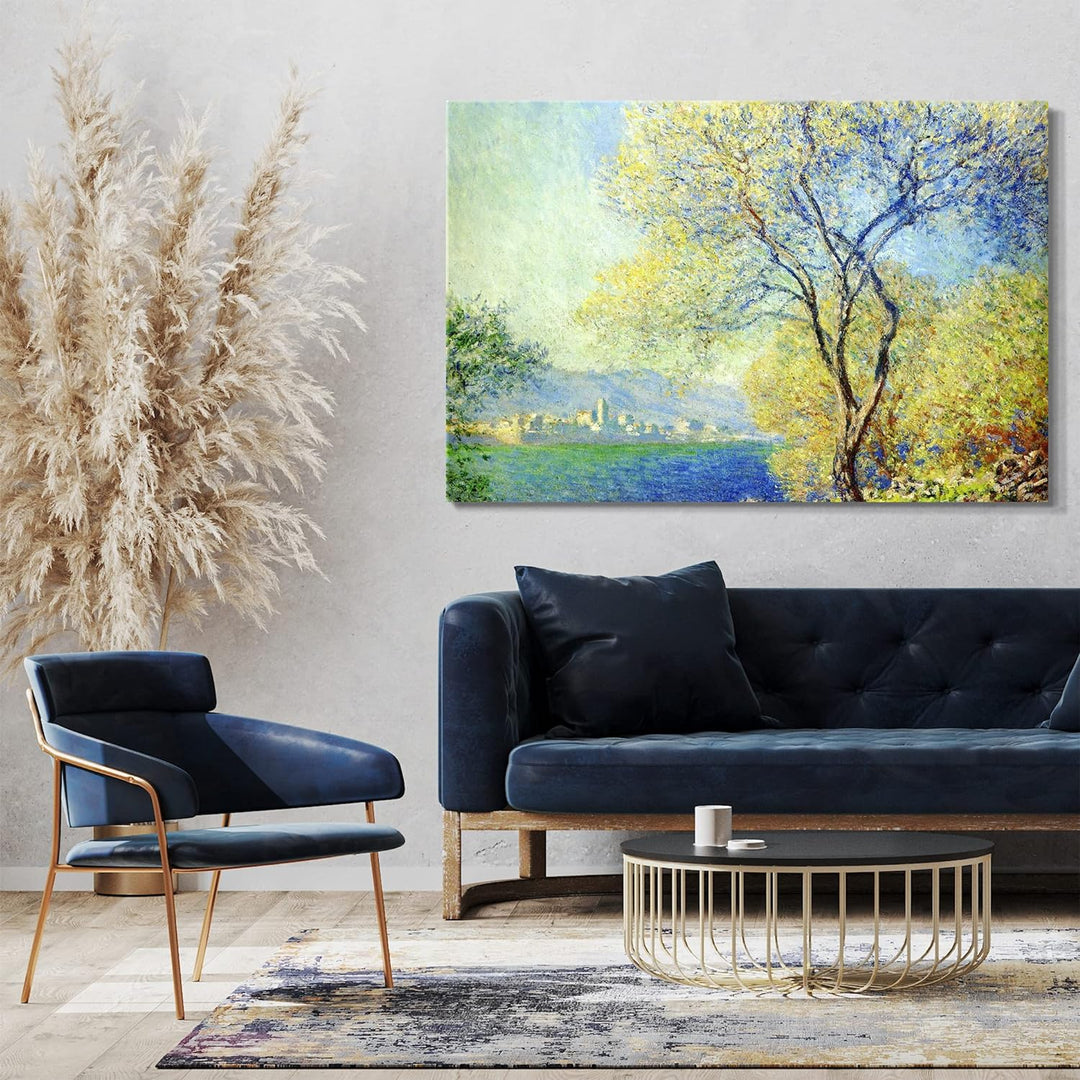 Printed Paintings Leinwand (80x60cm): Claude Monet - Antibes, Blick vom Salis Garten 80x60 cm, 80x60