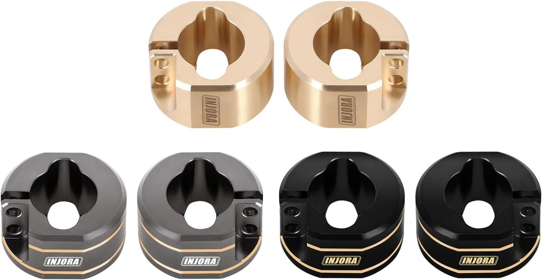 INJORA Messing Hinterachs-Gegengewichte 14g/Stück Upgrade-Teil für TRX4M 1/18 RC Crawler, Schwarz