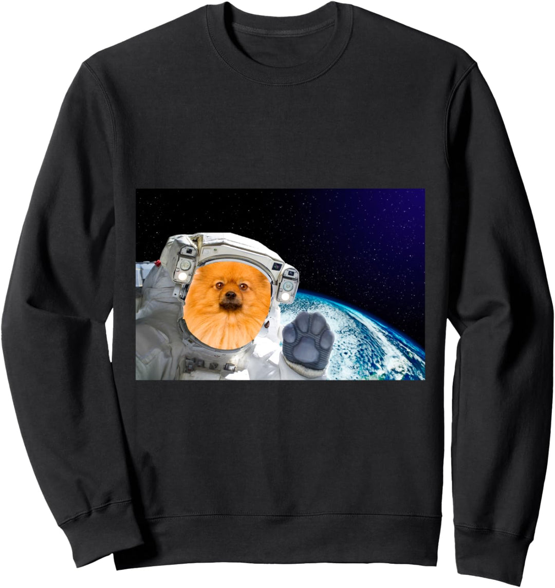 Dog in Space Pomeranian Sweatshirt