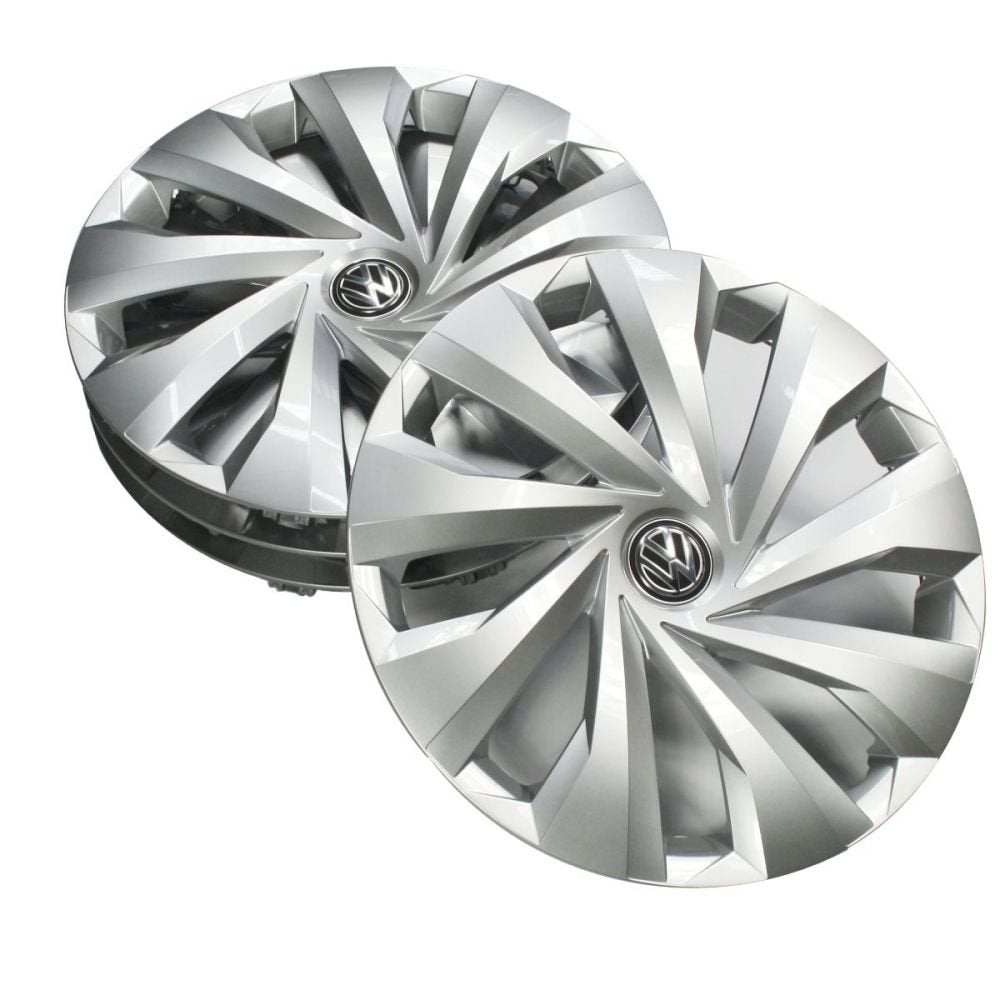 Volkswagen 2G0071455 Radkappen 15 Zoll Radzierblenden Silber (4 Stück) Radblenden Kappen Stahlfelgen