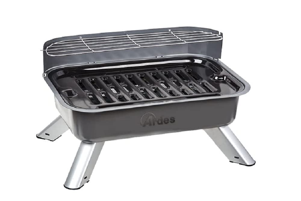 ARDES - ARBBQ01 Rauchfreier Elektrogrill BRASERO FEET, BBQ Elektro-Doppelgrill XXL mit Spritzschutz