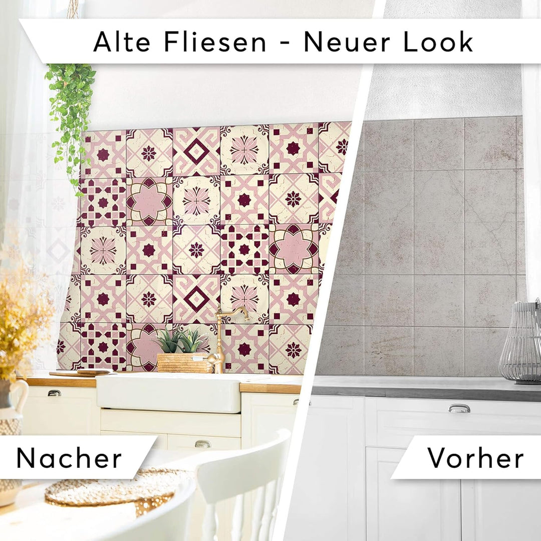 CREATISTO Klebefliesen Stickerfliesen Fliesenfolie - Selbstklebende Fliesen Folie I Klebefliesen Dek