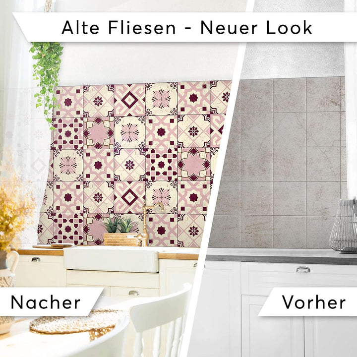 CREATISTO Klebefliesen Stickerfliesen Fliesenfolie - Selbstklebende Fliesen Folie I Klebefliesen Dek