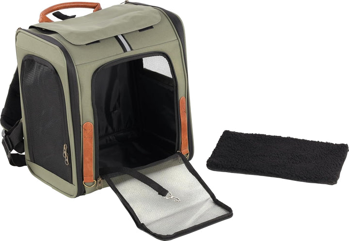 Hunderucksack - Rucksack Yoda Grün – 34x26x40cm – Polyester – Öffnungen vorn/Oben/seitlich – Rahmen