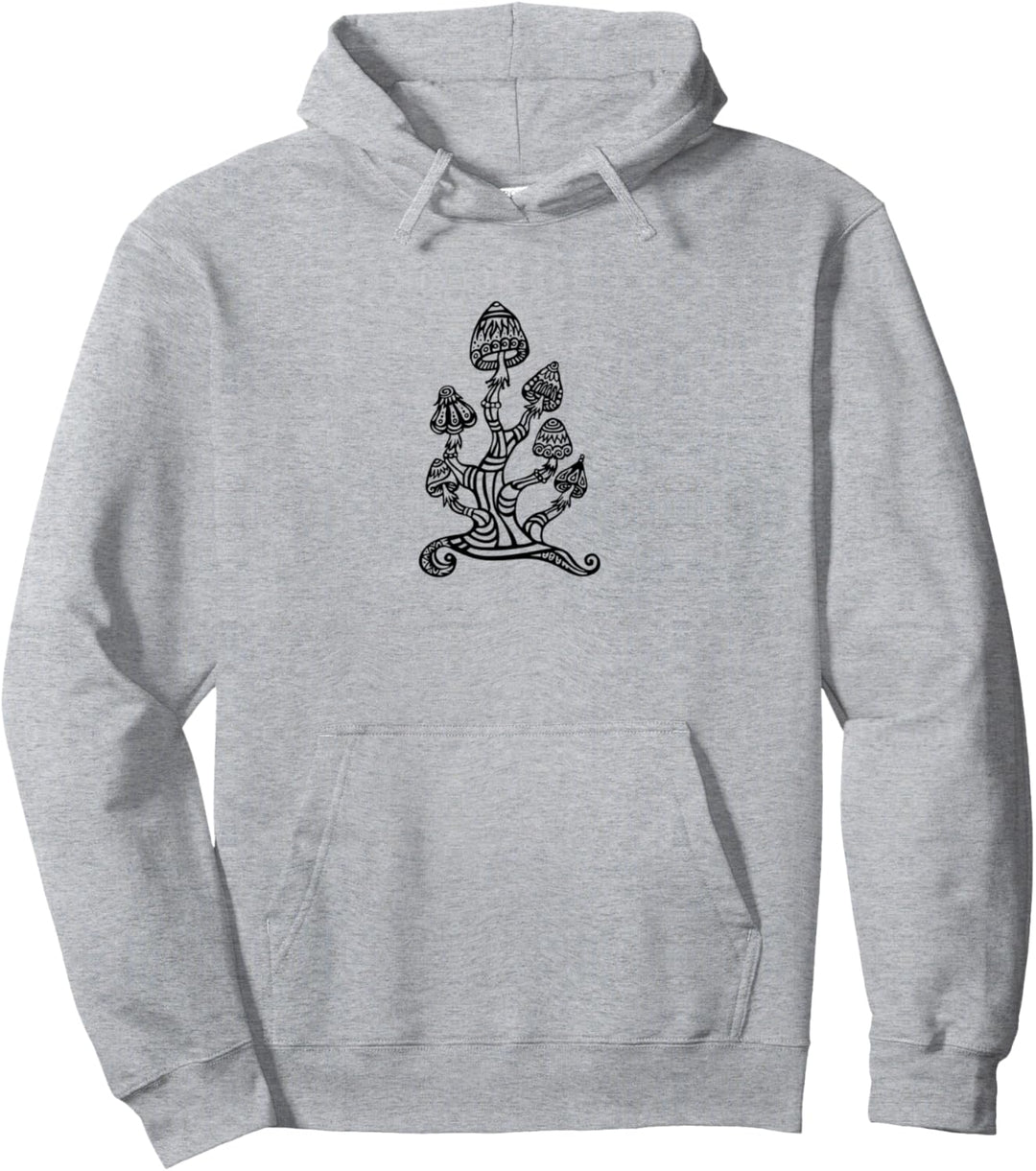 Pilze Zauberpilze Pflanze Natur Wald Wiese Herbst Muster Fun Pullover Hoodie