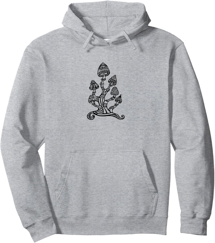 Pilze Zauberpilze Pflanze Natur Wald Wiese Herbst Muster Fun Pullover Hoodie