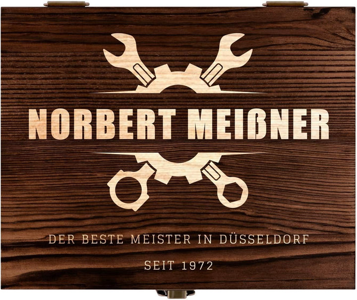 Maverton Whisky Steine Set - in Holzbox mit Gravur - 8 Eiswürfel + 2 Whisky Gläser - wiederverwendba