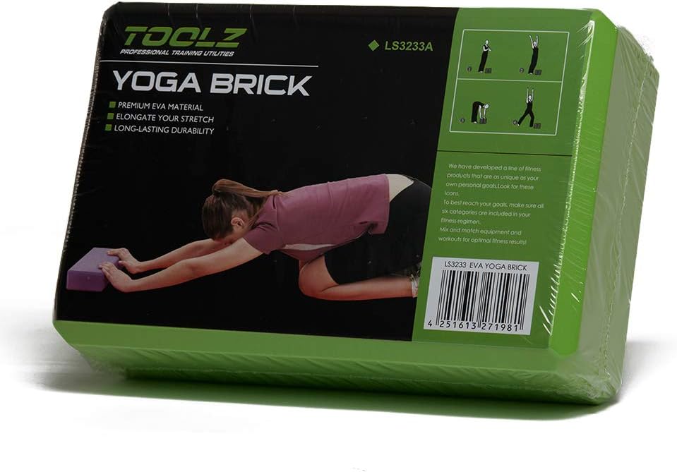 TOOLZ Yoga Block – Yogablock Set zur Unterstützung von einfachen & komplexen Yogaübungen – 2 Yoga-Kl