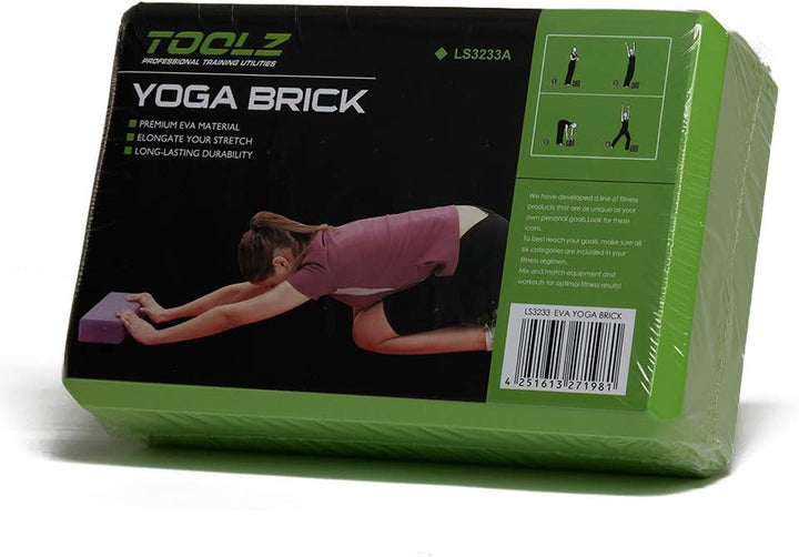 TOOLZ Yoga Block – Yogablock Set zur Unterstützung von einfachen & komplexen Yogaübungen – 2 Yoga-Kl