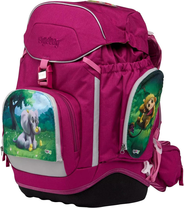 ergobag Zippies Schulranzen Zubehör Set 3-teilig für Kinder, Jungen und Mädchen Zoobabies - Bunt, Zo