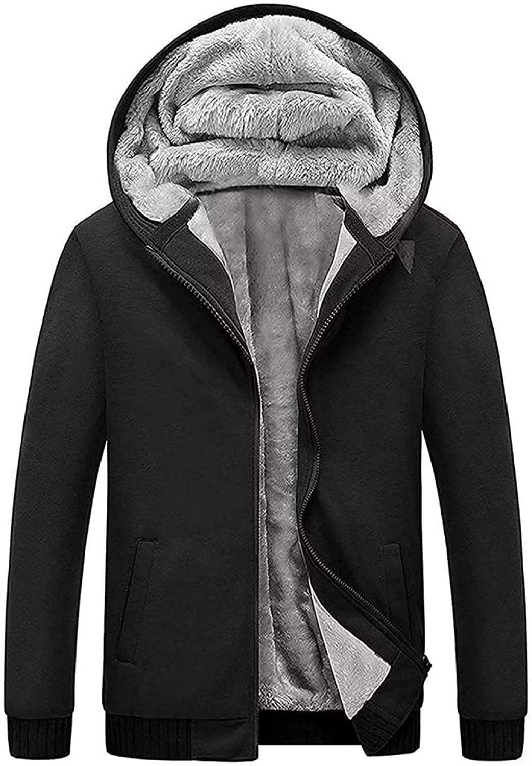 igeekwell Winterjacke Herren Hoodie Zipper Kapuzenpullover Kapuzenjacke Sweatjacke für Männer, Komfo