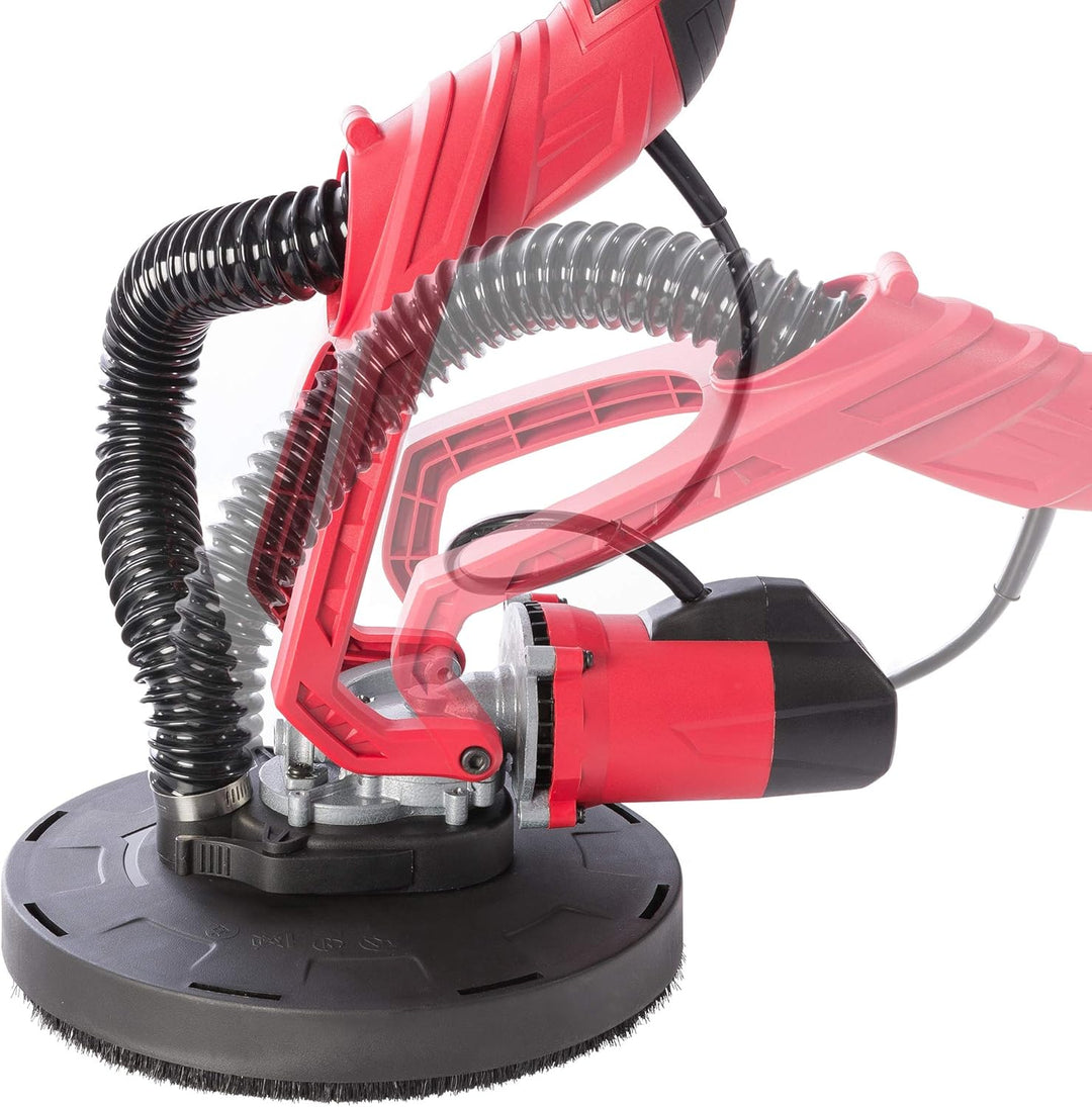 Arebos Trockenbauschleifer 750W | Langhalsschleifer Ø225mm mit Absaugsystem &amp; Staubfangsack | Drehza