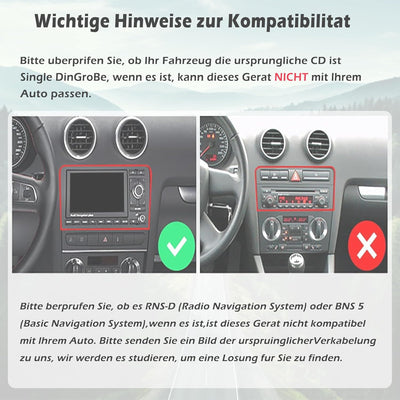 Octa Core Android 12 Autoradio Kompatibel mit Audi A3 S3 RS3 mit Carautoplay Android Auto GPS Naviga