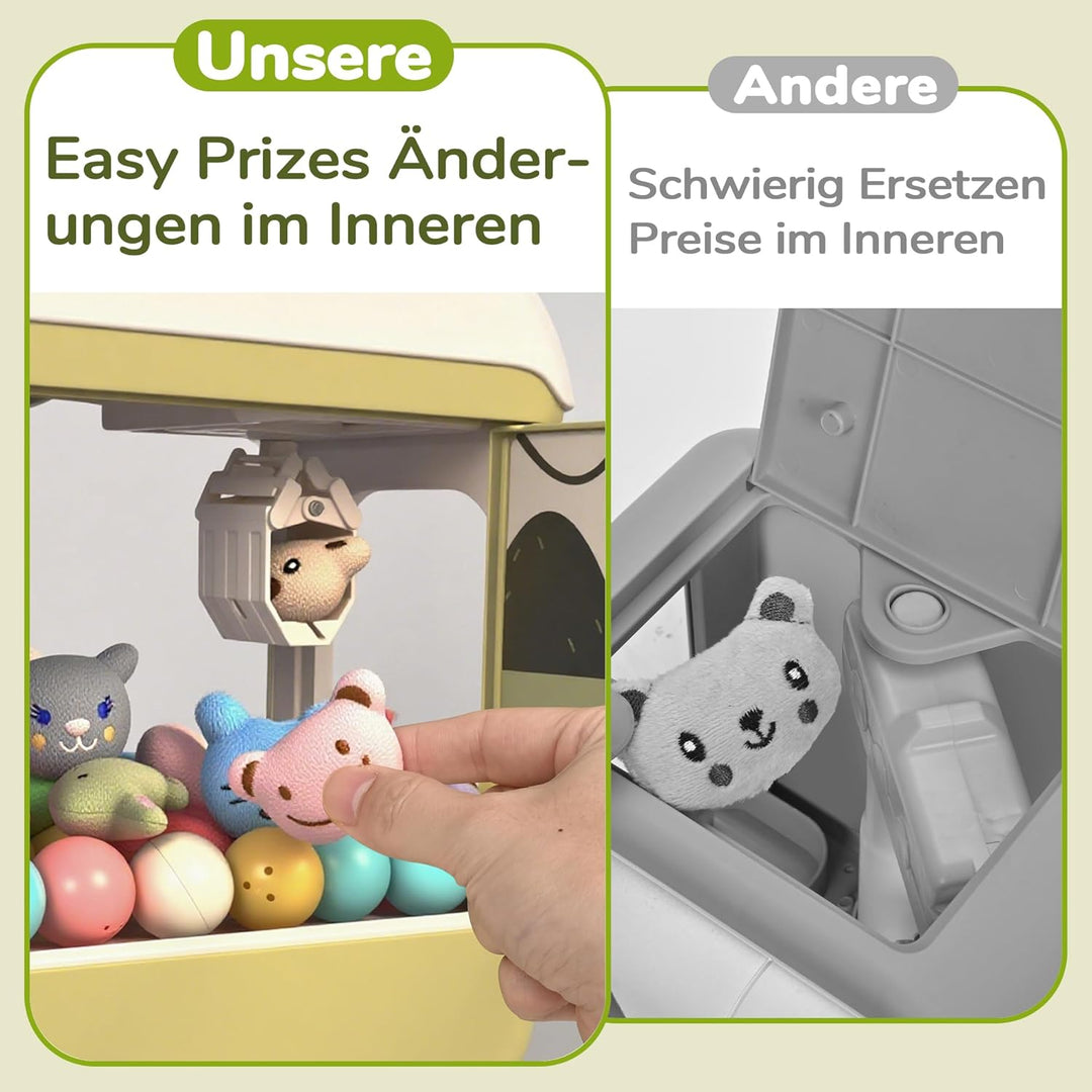 cossy Greifautomat, Greifautomat Kinder mit Licht und Musik, Süsser Dinosaurier Candy Grabber mit 24