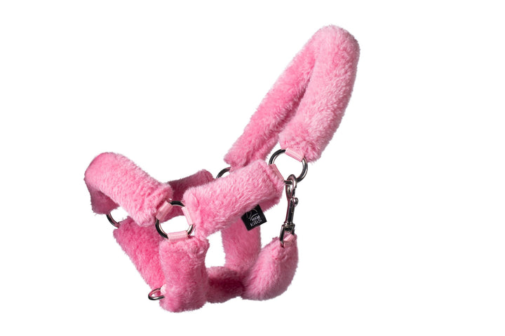 Holly & Claire Hobby Horse Halfter mit flauschigem Kunstfell | Steckenpferd Zubehör verstellbar | We