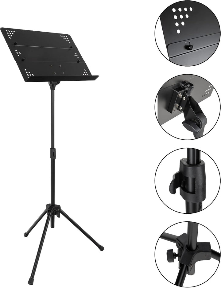 Classic Cantabile OSS-01 Orchesterpult - Transportfreundliches Orchesterpult mit steckbarer Notenabl