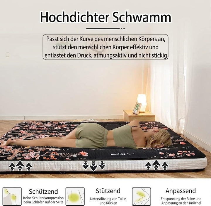MAXYOYO Futon Matratze, Gepolstert Japanische Bodenmatratze Gesteppte Bett Matratze Topper, Extra Di