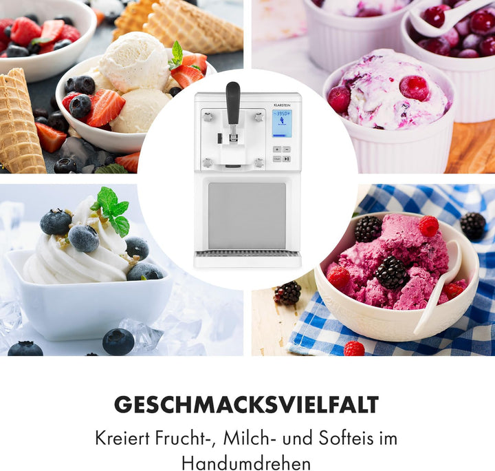 Klarstein Sweet Sundae - Eiscrememaschine, 1,5 Liter, mitselbstkühlendem Kompressor, 200 Watt, Ausga