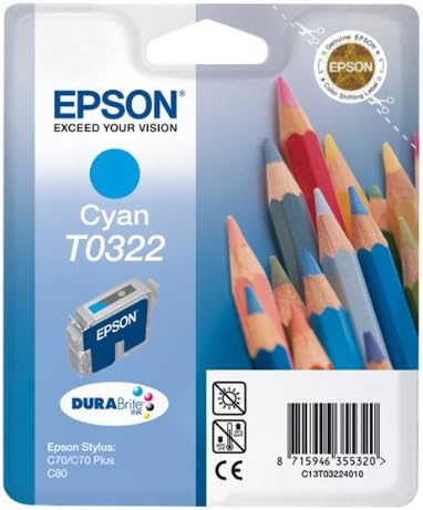 Epson C13T03224010 - Ink T0322 Cyan | Stylus C70/80