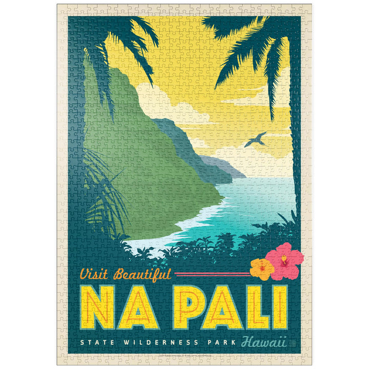 Hawaii: NA Pali State Wilderness Park - Premium 1000 Teile Puzzle - MyPuzzle Sonderkollektion von An