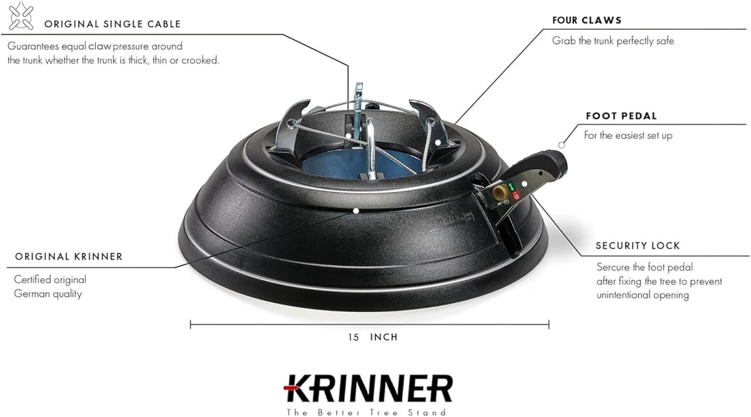 Krinner 401736 ORIGINAL Christbaumständer Vario Classic In-& Outdoor, Schwarz Vario Classic In und,