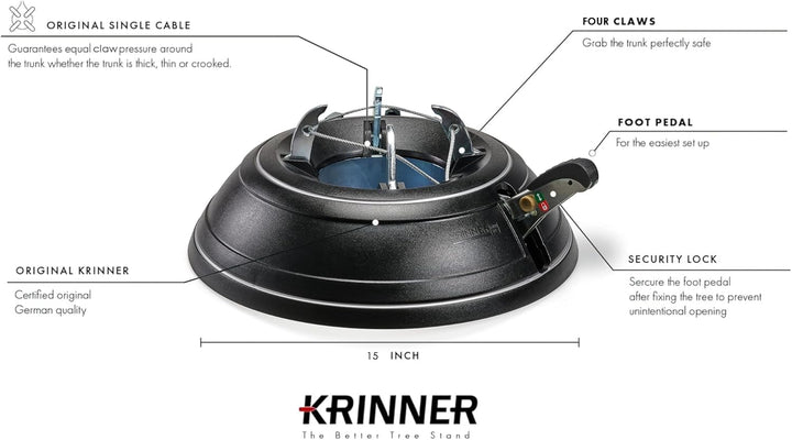 Krinner 401736 ORIGINAL Christbaumständer Vario Classic In-& Outdoor, Schwarz Vario Classic In und,