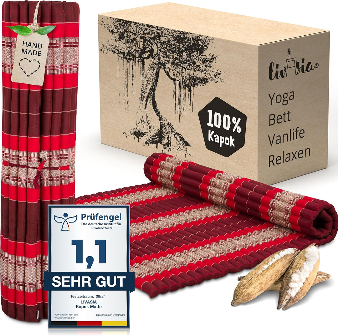 livasia Rollmatte Rollmatratze L-200x110x4,5cm, Gästebett Gästematratze 1 Person, Reisebett Kofferra