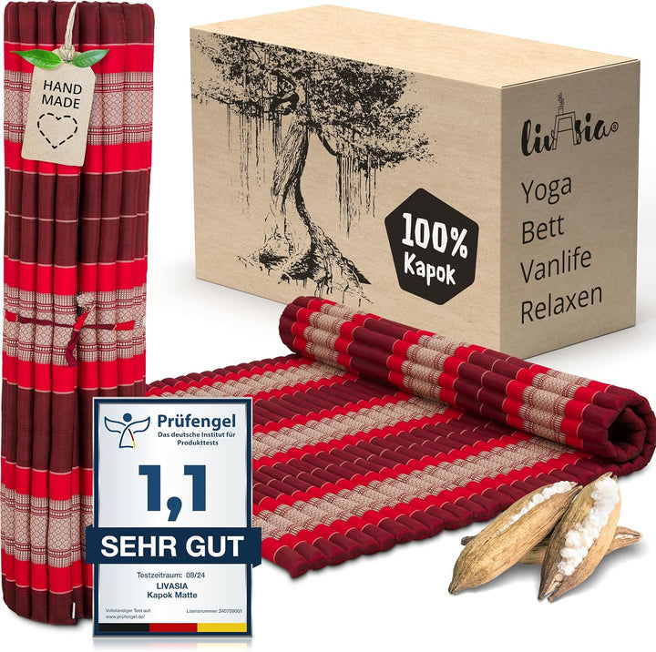 livasia Rollmatte Rollmatratze L-200x110x4,5cm, Gästebett Gästematratze 1 Person, Reisebett Kofferra