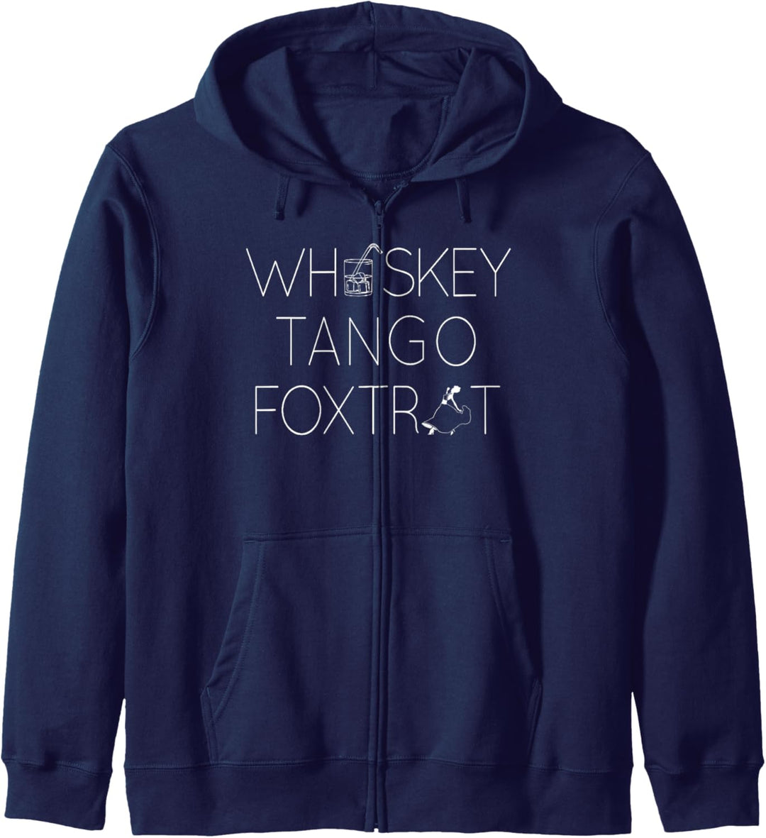 Whiskey Tango Foxtrot Cocktail Thin Script Kapuzenjacke
