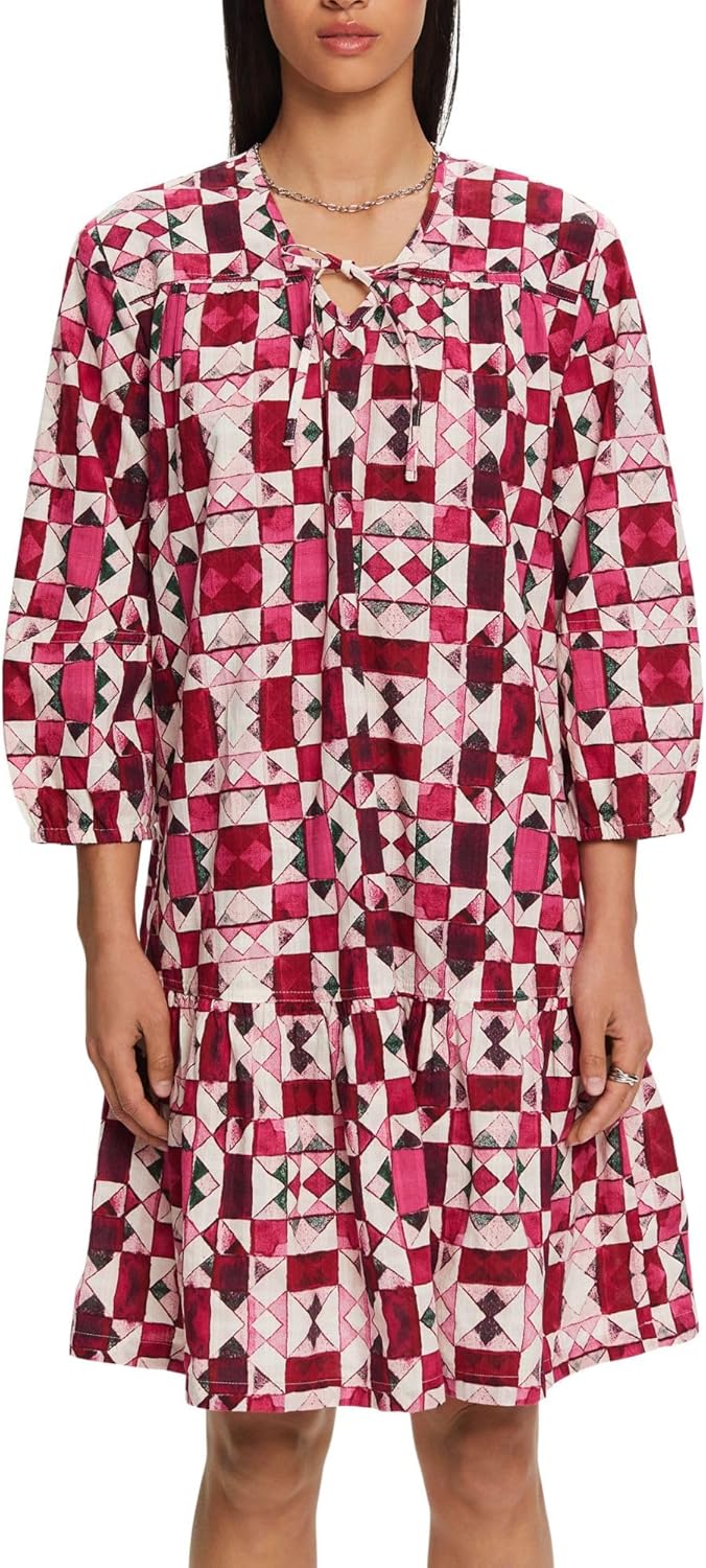 ESPRIT Damen Kleid 36 663/Pink Fuchsia 4, 36 663/Pink Fuchsia 4