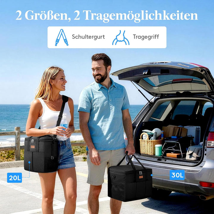 Lifewit Kühltasche 30L, Kühlung Thermoisoliert Tragbar Faltbar Wasserdicht, Gross Picknicktasche für