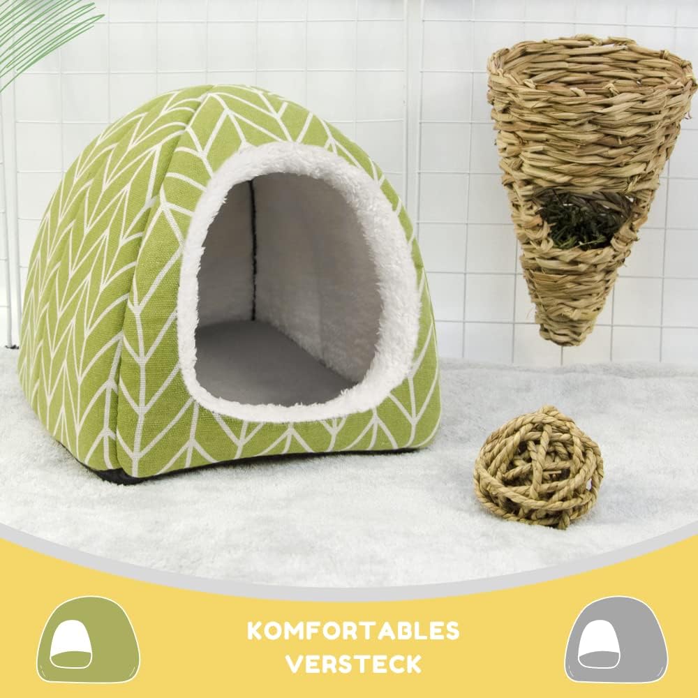 Dyrdekly Meerschweinchen Betthöhle Gemütliches Kaninchen Bett Warme Hamster Kuschelhöhle Haus Zubeho