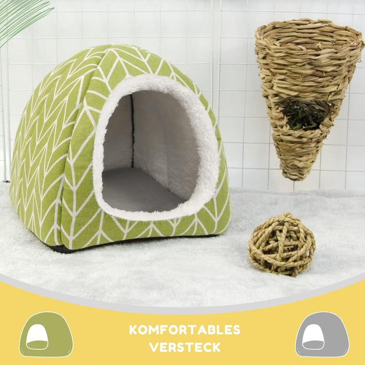 Dyrdekly Meerschweinchen Betthöhle Gemütliches Kaninchen Bett Warme Hamster Kuschelhöhle Haus Zubeho