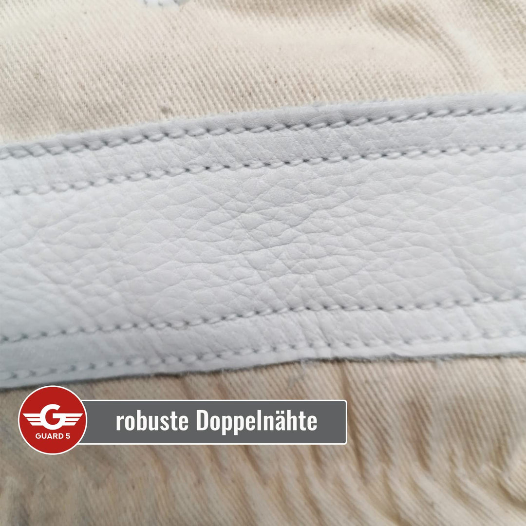 GUARD 5 - Leder Arbeitshandschuhe 12 Paar Gr.9 - Rind- Vollleder Handschuhe - hochwertiger, robuster