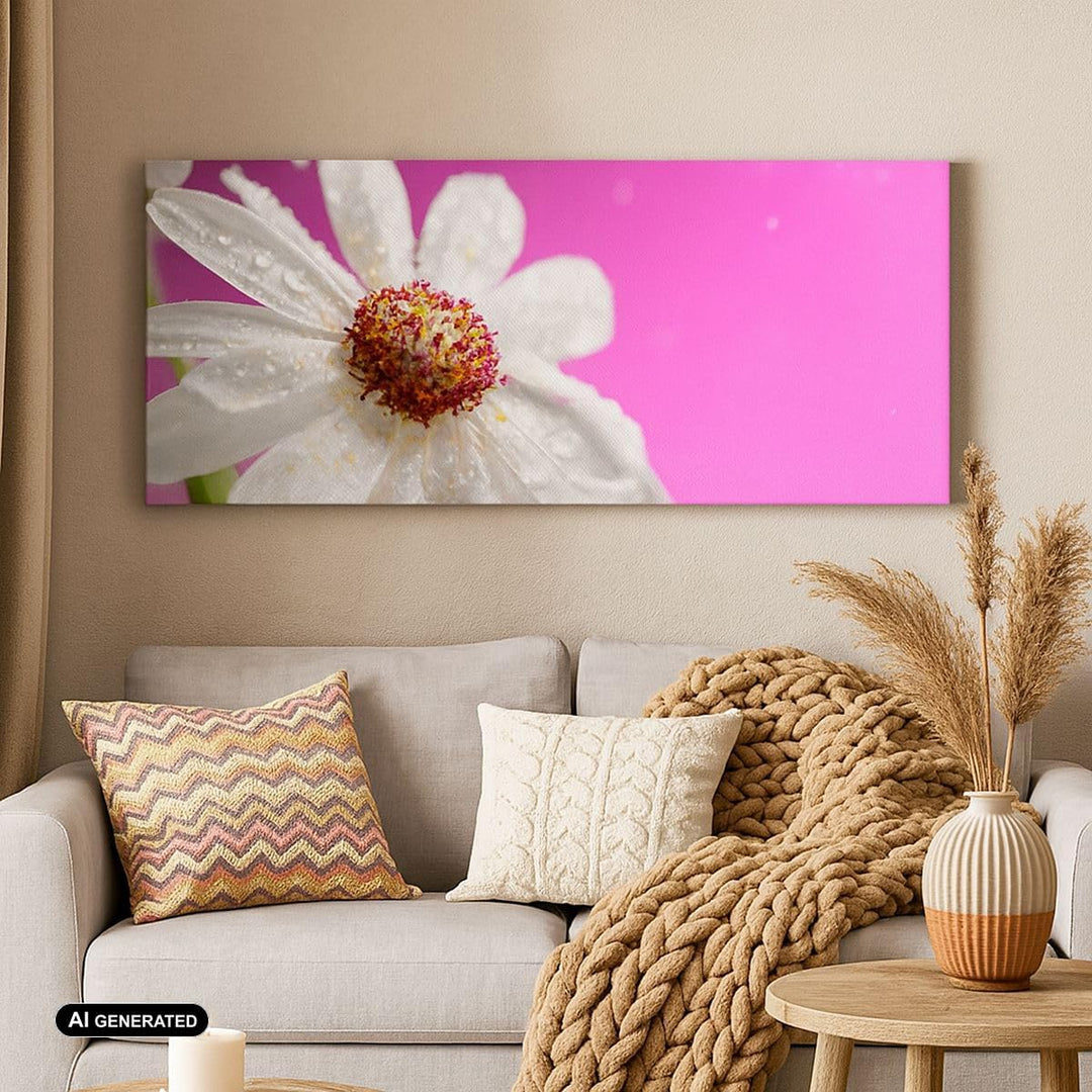 Wandbilder Dekoration Wohnzimmer Blume frühling garten Panorama Bilder auf Leinwand 120x50cm Leinwan