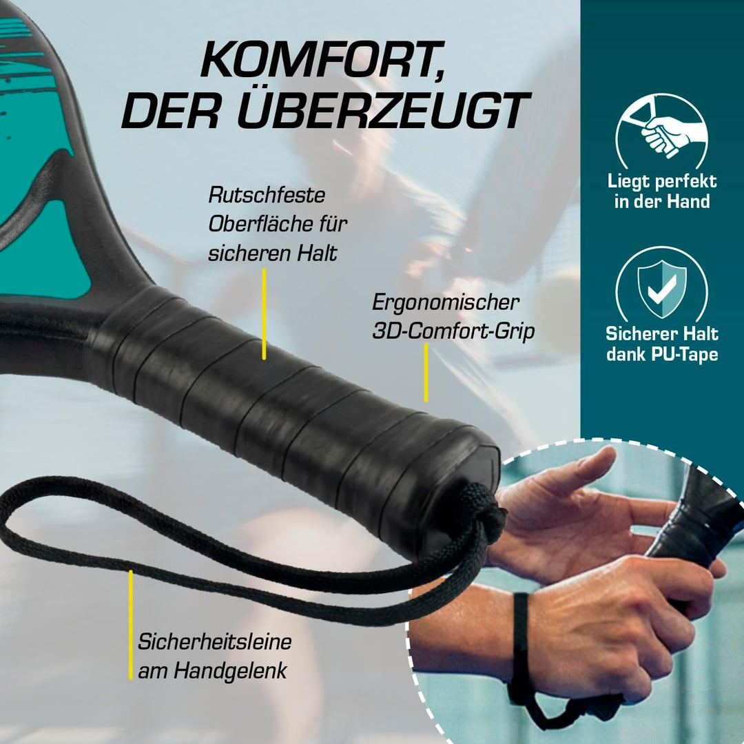 #DoYourSports Padel Schläger Set | Padelschläger & Padel Racket Starterset, 2 leichte Schläger für P