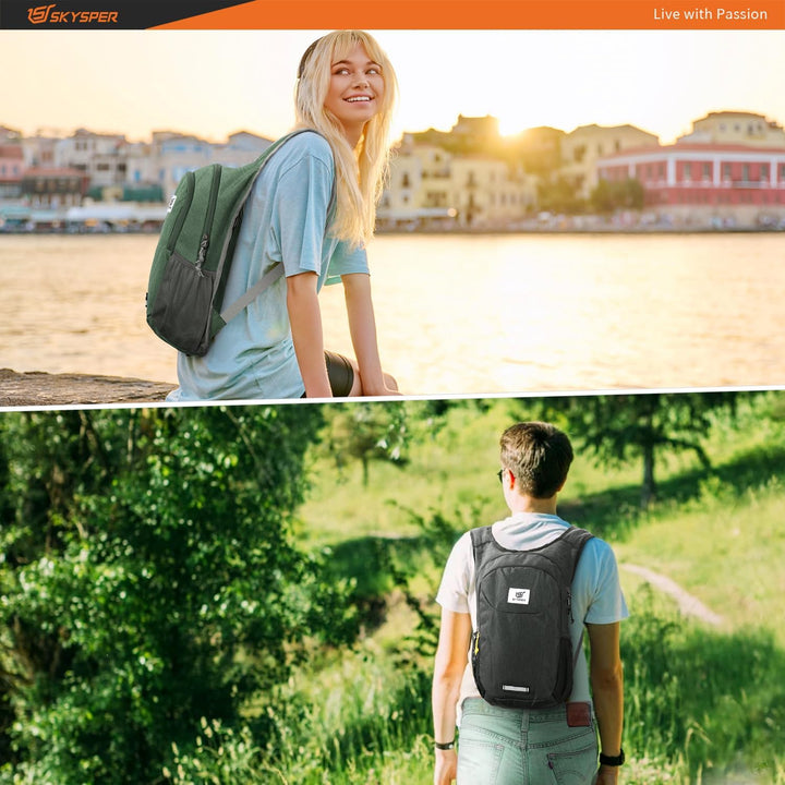 SKYSPER Faltbarer Rucksack 10L Ultraleicht Tagesrucksack Daypack Wanderrucksack Klein Outdoorrucksac