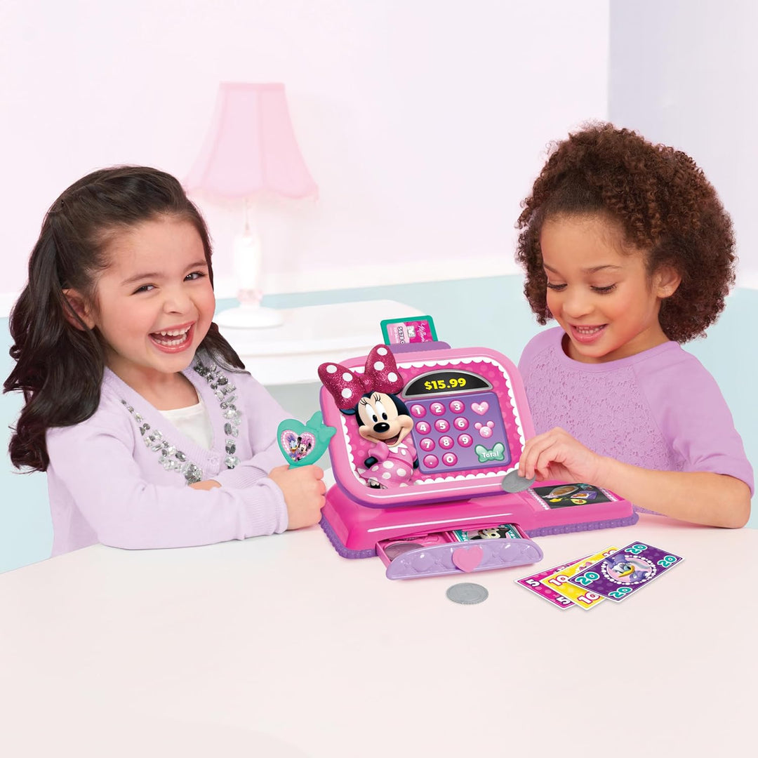 Disney Junior Minnie Mouse Bowtique Registrierkasse mit Soundeffekten, zum Stylen und Spielen, Kinde