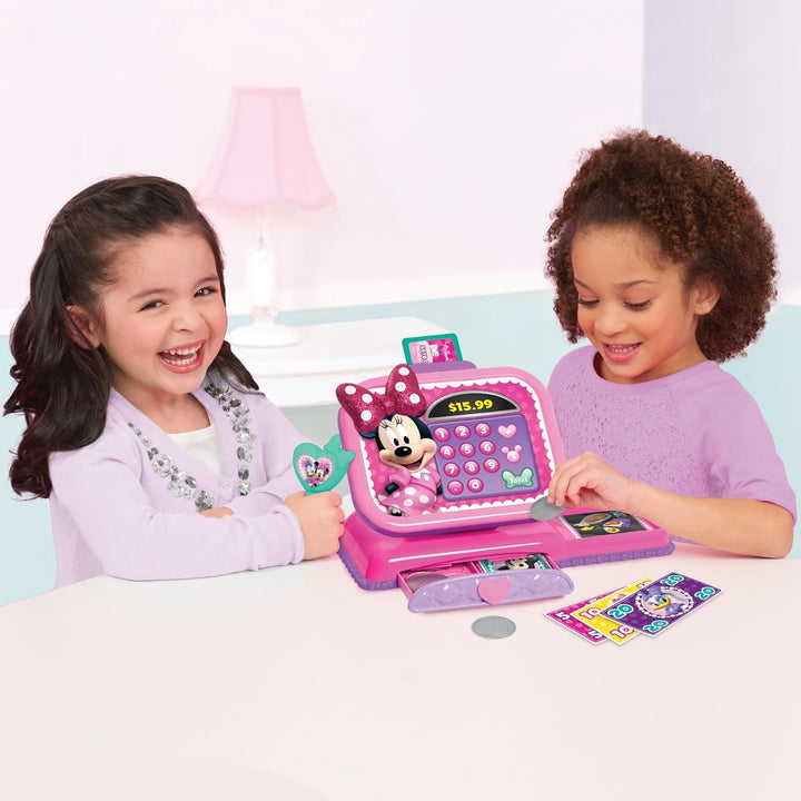 Disney Junior Minnie Mouse Bowtique Registrierkasse mit Soundeffekten, zum Stylen und Spielen, Kinde