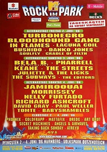 Rock AM Ring & Park - Alterna Stage, Rock am Ring 2006 » Konzertplakat/Premium Poster | Live Konzert