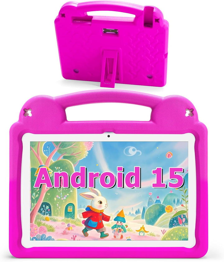 Kids Tablet 10.1 Zoll, Android Tablet für Kinder, Android 15, 1280x800 Display, Octa-Core CPU, 8GB+6