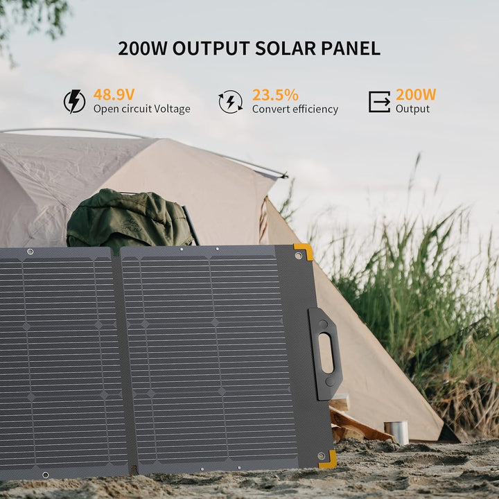 pecron 200 Watt Solarpanel, Tragbares Solarpanel für Kraftwerk, Hocheffizientes Solarpanel Faltbar,